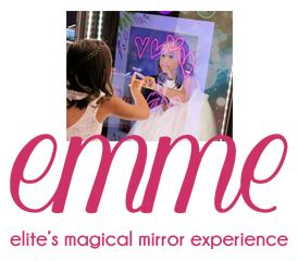 emme Magic Mirror logo with an image of a child using it.
