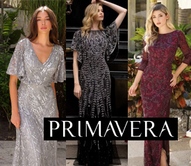 Three models wearing stunning Primavera mothers dresses!